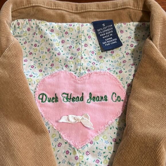 Duck Head Jeans Co Tan Camel Corduroy Blazer Jacket Size Small Preppy - Picture 7 of 13